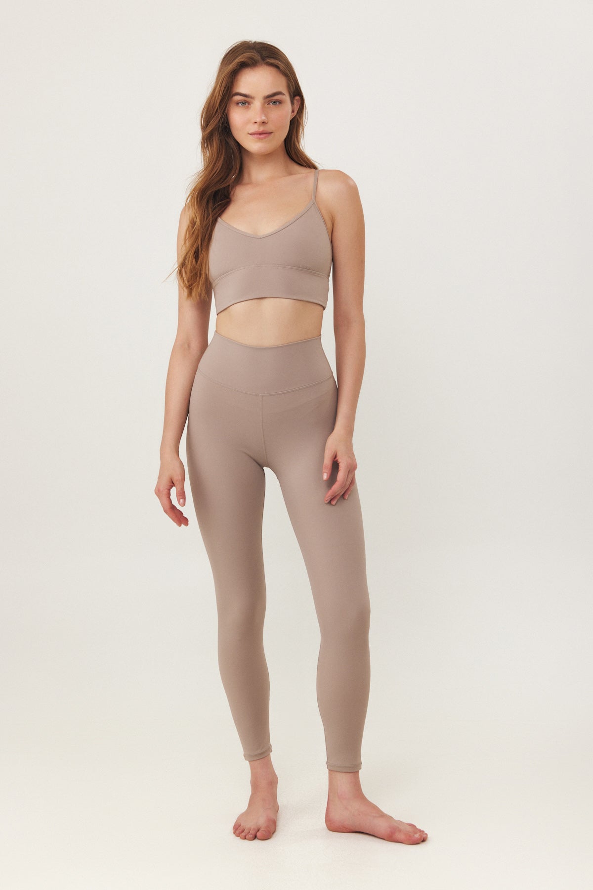 PEARL BEIGE HIGH WAIST LEGGINGS - Image 5