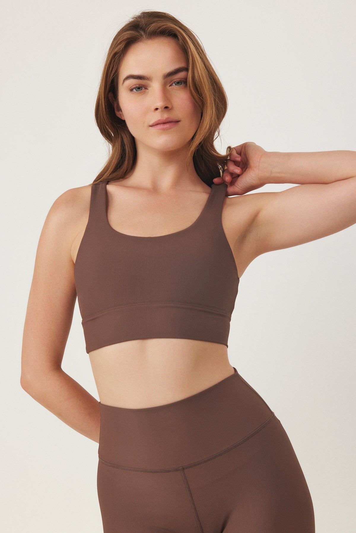 ESPRESSO RIBBED SPORT TOP - Image 2