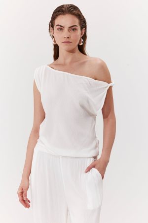 MARRAKESH OFF THE SHOULDER TOP IN WHITE