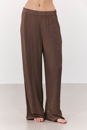 MARRAKESH WIDE-LEG PANTS IN KHAKI
